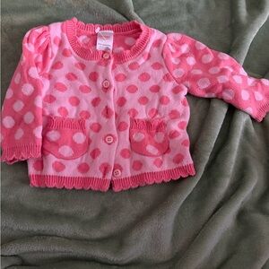 Gymboree Pink Polka Dot Baby Cardigan